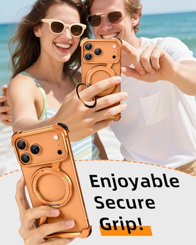 Coque iPhone 17 Pro orange sans cadre idéale pour vos appels vidéo mains libres - 7
