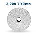 INDIANA TICKET CO. 2000 Raffle Tickets, Smile, White, Single Roll, Tickets for Events, Entry, Classroom Reward, Fundraiser & Prizes (1 of 8 Colors)