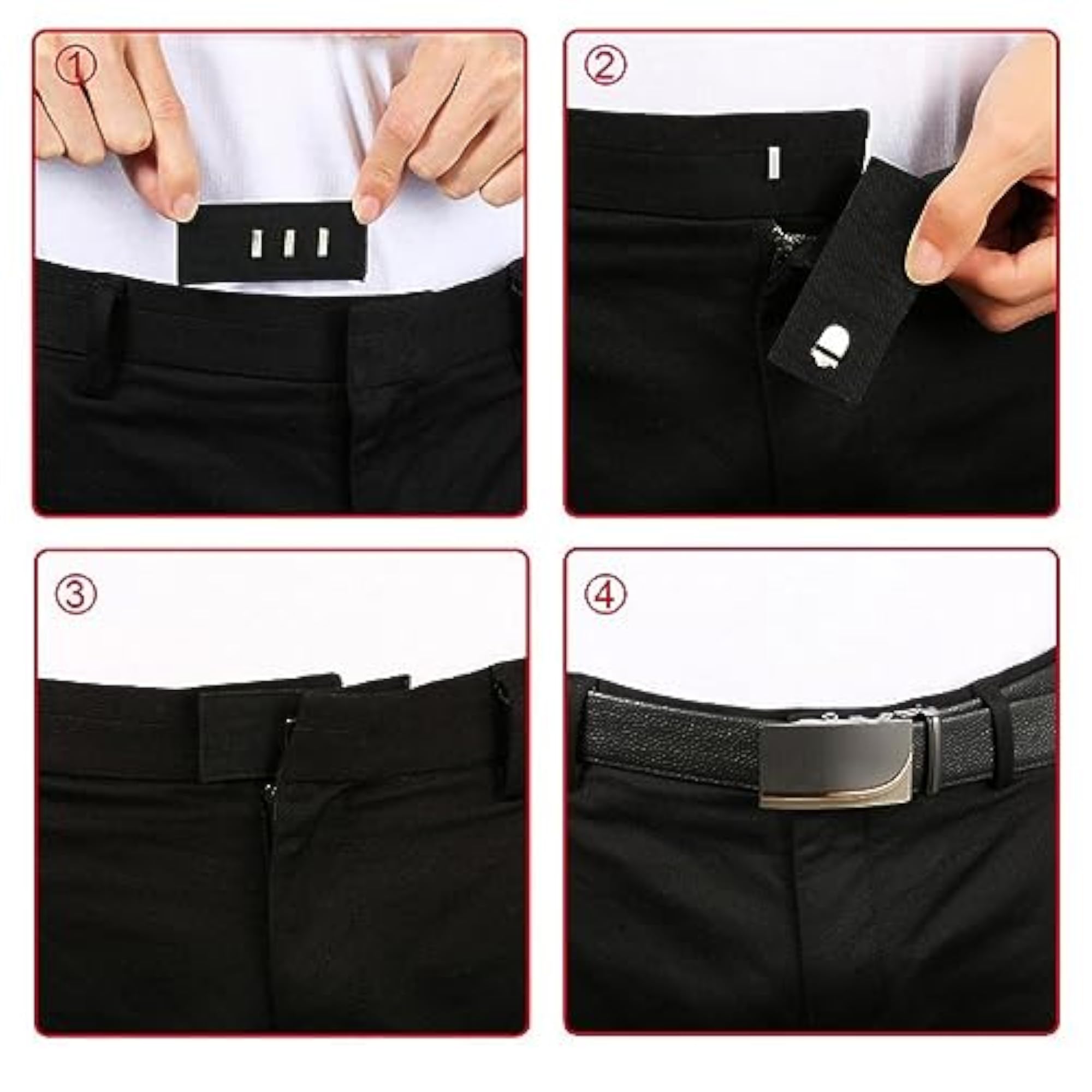 5Pcs Pants Waist Extenders with Metal Hook for Pants