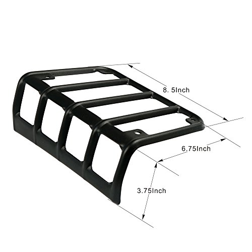 Xprite Capa de luz traseira preta fosca para Jeep Wrangler JK Unlimited 2007-2018