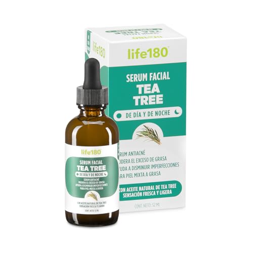 Tratamientos, Drugstore Life180, Tea Tree Suero Facial para control de grasa y acné, para todo tipo de piel, 52 ml