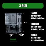 Aquarium Fish Breeder Box for Hatchery, Perfect Isolator for Aggressive Injured Fish Shrimp Clownfish, Fish Tank Incubator Breeding Box for Small Baby Fish (Small)