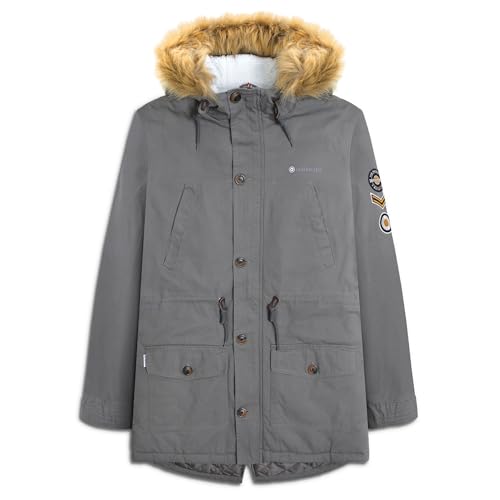 Mens Parka Faux Fur Hooded Jacket2