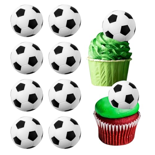 Décoration de gâteau de football en mousse Giantree pour anniversaire enfant, lot de 10 pièces