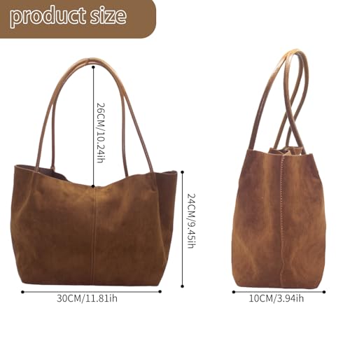 Bolso Tote de ante premium para mujer miniatura 5