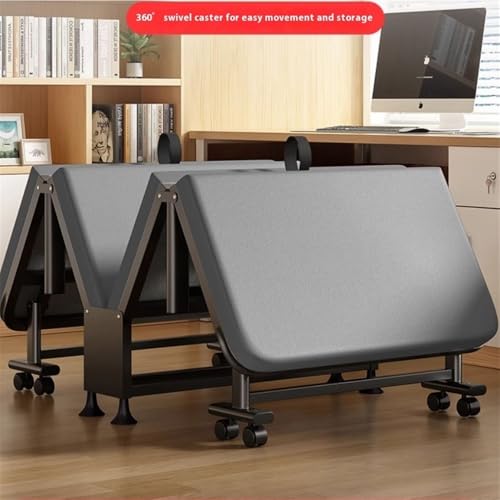 Lit pliant extérieur blanc avec matelas confortable taille petit format - 7