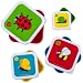 Produktbild TUM TUM Kinder Brotdosen Set - viereckiges Brotboxen Set (4 St) - für Schule, Kindergarten, Ausflüge - extra ineinander stapelbar - Frühstücksbox aus Kunststoff - BPA frei - Pausenbox Käfer Motiv