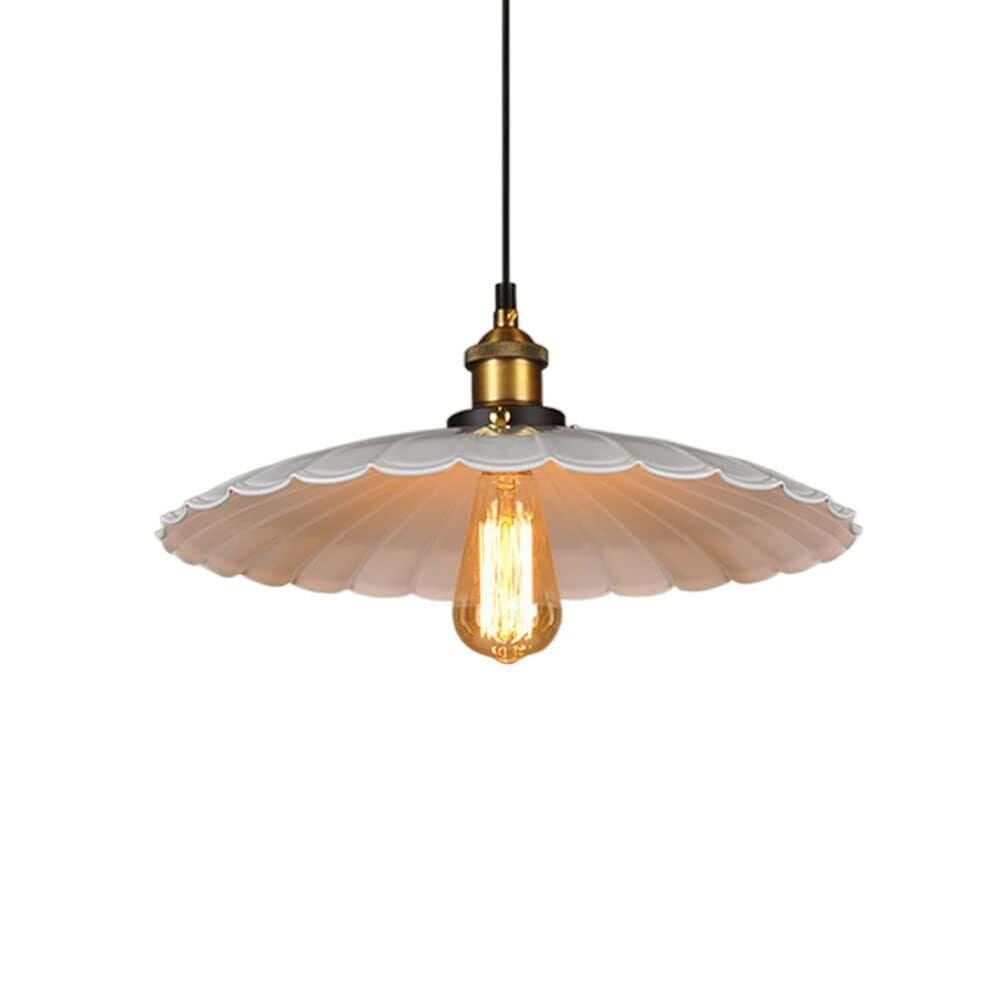 Suspension Industrielle Vintage E27 en métal noir avec câble lustrerie réglable