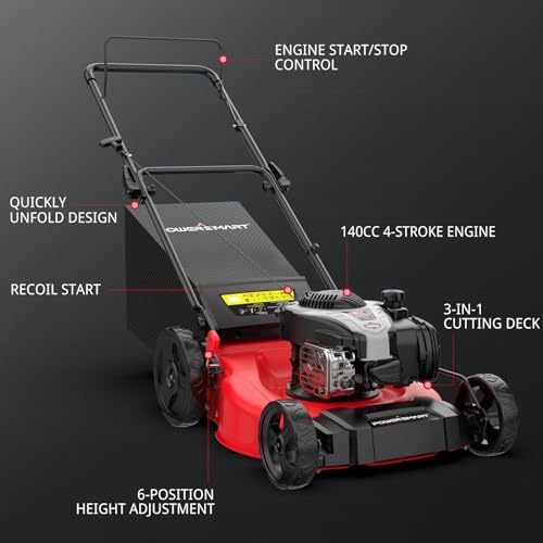 Powersmart Gas Lawn Mower 21-Inch, 140 Cc Briggs And Stratton Ex550 Engine thumb #6
