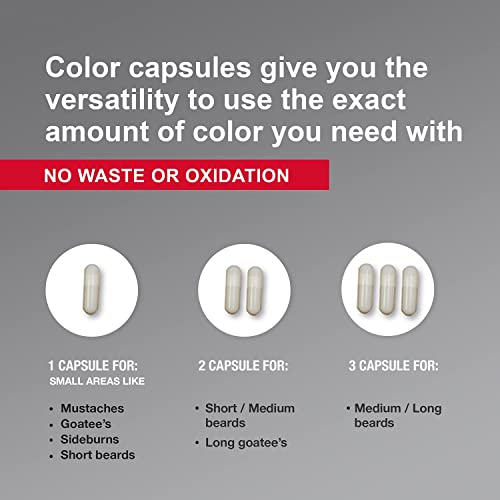 Godefroy Barbers Choice 3 Application Beard and Mustache Dye For Men, 6 weeks of Cover For Gray Facial Hair, Jet Black