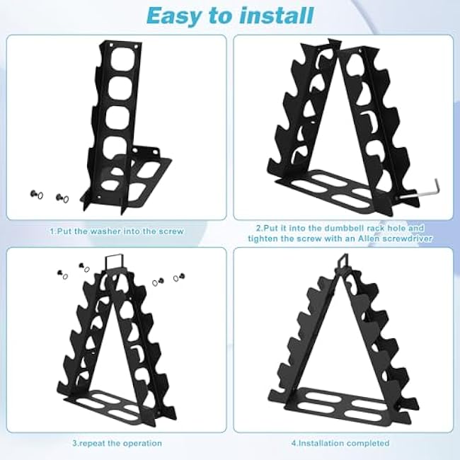 Dumbbell Rack(Dumbbells not included),A-Frame Metal Dumbbell Holder with Handle,Multilevel Weight Storage Organizer for Dumbbells,Tree Shape Compact Weight Rack/Holder,Perfect for Women Home Gym