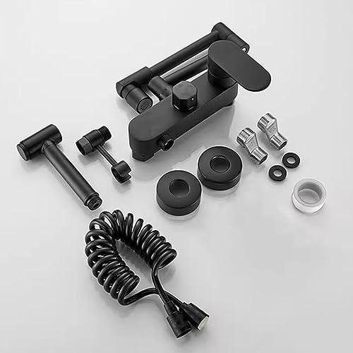Mitigeur cuisine laiton noir escamotable eau chaude froide orientable - 2