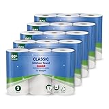 by Amazon Klassisch Küchenrolle, 3-lagig, Stark und Saugfähig, 15 Rollen...