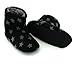 heimtexland ® Flauschige Hausschuhe Soft Boots Sterne Gefüttert Anti-Rutsch Stiefel Hüttenschuhe Schwarz 39-42 Typ648