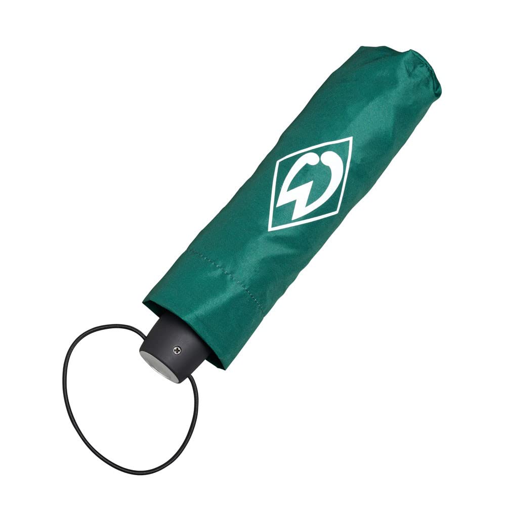 SV Werder Bremen Taschenschirm - Raute - grün Regenschirm Knirps - plus Lesezeichen Wir lieben Fußball
