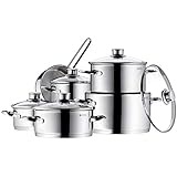 Die Bodenkonstruktion (TransTherm) sorgt für eine gleichmäßige und lange Wärmespeicherung. So kann während dem Kochen Energie und Zeit gespart werden