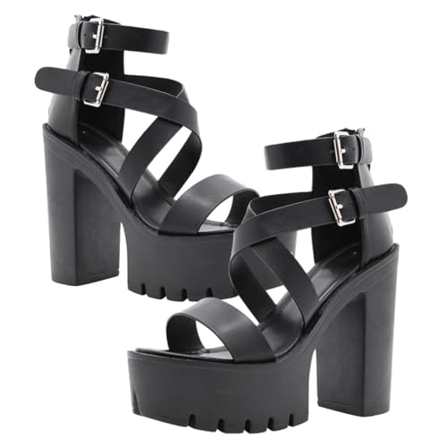 Sandales à talons pour femme contre la fatigue pieds avec boucle Rome