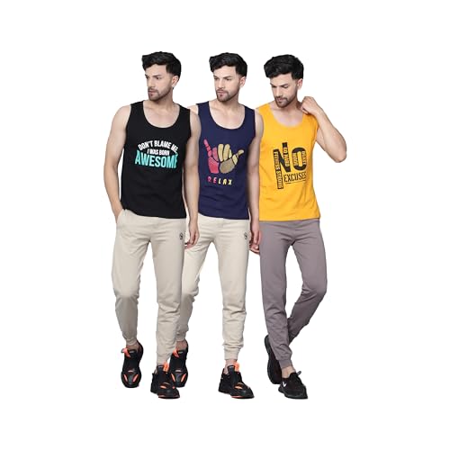 Image of Designer Men Vest Versatile Cotton Sando /Baniyan /Ganji for Boys - Perfect for Gym Workouts, Vacations, and Beaches