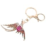 HYTROVE Llavero Diseño Brillante y Llamativo de Aleación Rhinestones en Forma de Ave Mítica Adecuado para Regalar en Viajes y Ocasiones Obsequios