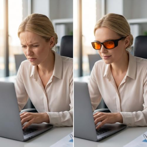 Image of Eyekepper Blue Light Glasses for Woman /Men /Women, Blocking, Fit over Amber