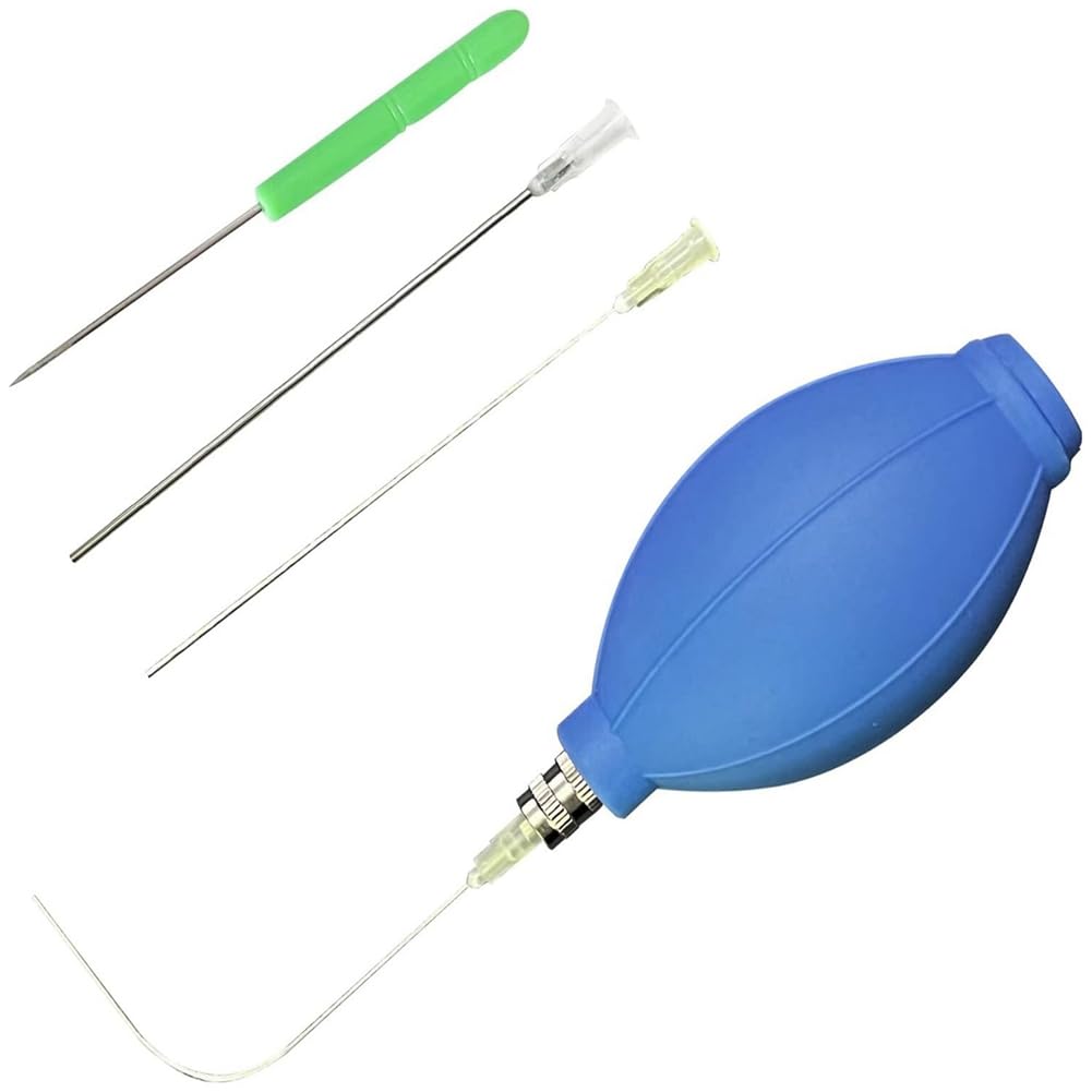 Aundhegrtt Ukrainian Easter Egg Maker Supplies-Easy Egg Blower Empty Egg Tools-One Hole Egg Pump and Drill Blue