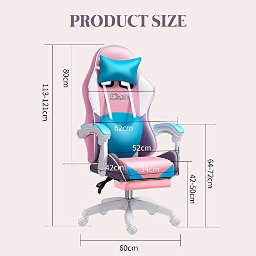 Chaise de jeu de massage pour gamer passionné et setup violet - 8