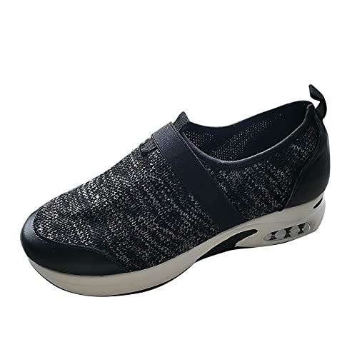 Chaussures de running mode femme avec talons bas et maille tricotée 38