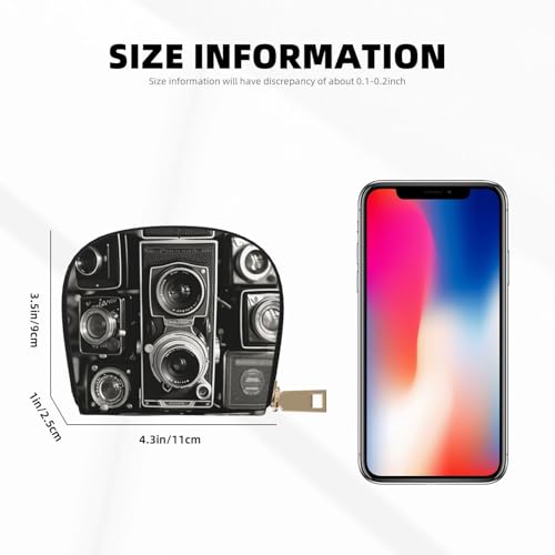 Vintage Camera Credit Card Holder Wallet, Leather Zipper Card Wallet For Women Ladies Rfid Blocking Card Case Small Coin Purse Accordion Wallet Gift2