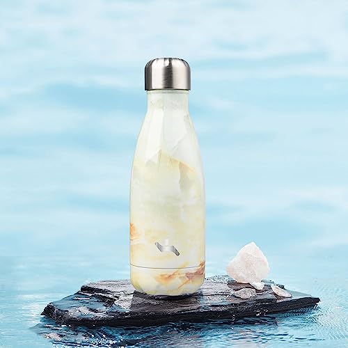 Image of Konokyo Insulated Water Bottles,12 oz Double Wall Stainless Steel Vacumm Metal Flask for Sports Travel,Marble Jade