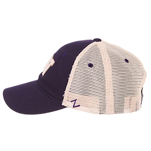 NCAA Zephyr Washington Huskies Mens University Relaxed Hat, Adjustable, Team Color/Stone - Thumbnail 6