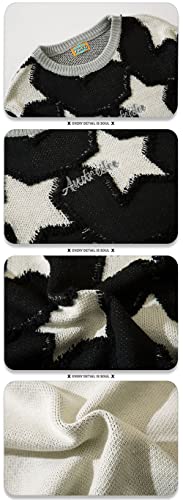 Y2K Sweaters for Women Teen Girls Stars Sweaters Cute Preppy Pullover Sweaters2