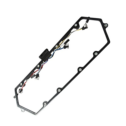 Valve Cover Gaskets + 8 Glow Plugs + Bk Relay With Inner Injector Glow Plug Harness Compatible With 7.3L Ford F250 F350 E250 E350 Diesel Powerstroke 1999-2003 (615-201, F81Z-6584-Aa) #TOP1