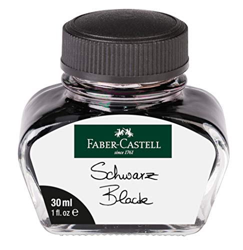 Faber-Castell - Tintero de tinta, Negro , 30 ml