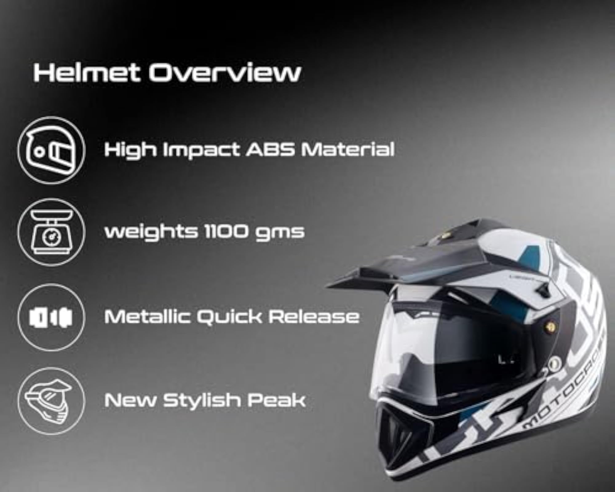 Off Road Full Face Riding Helmet with Aerodynamic Build
