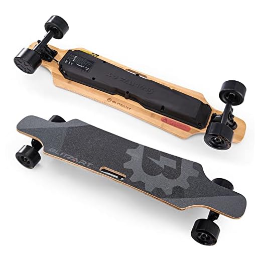 Blitzart 38" Hurricane Electric Longboard Electronic Skateboard 18mph 350w brushless Motor (Hurricane Black)