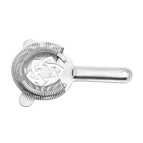 SOLUSTRE 1Pc Stainless Steel Cocktail Strainer Ergonomic Ice Strainer for Home Bar Fits Mixing Glasses Rustproof Barware Tool Elegant Design Easy to Clean