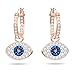 SWAROVSKI Women's Symbolica Evil Eye Hoop Pierced Earrings, Multi-colored, Rose-gold tone finished