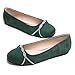TN TANGNEST Womens Ballet Flats Fashion Chain Round Toe Ballet Shoes Rhinestone Flats Comfort Slip On Flat Shoes Green 42(9)