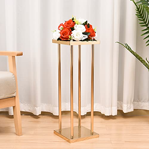Vincidern 4Pcs Wedding Flower Stand Centerpieces For Tables, Gold Flower Stand For Party Decorations, Metal Flower Vases For Wedding Table Centerpieces (23.6 In Tall) #TOP7