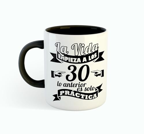 Caneca para 30 anos - presente original 30 anos - presentes para homens 30 anos - presentes para mulher de 30 anos - caneca de pequeno-almoço presente original (Espanhol)