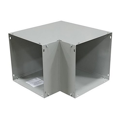 Milbank 88L90C Corner Opening Side Access Lay-In Wireway 90 Degree Elbow 8 Inch x 8 Inch Steel ANSI 61 Gray Polyester Powder Coated