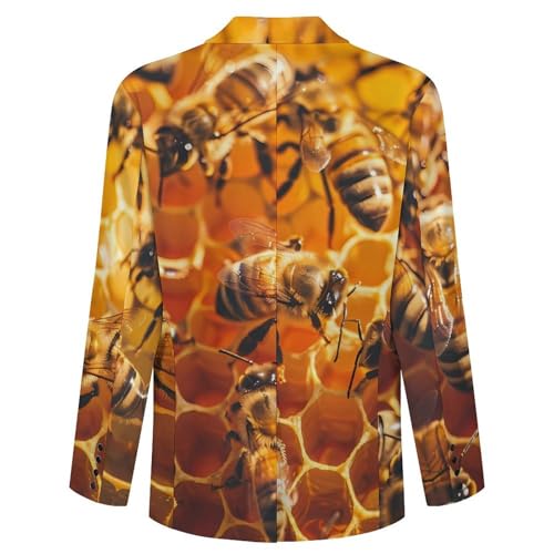 Honey Bee Men's Casual Blazers Slim Fit Sport Coats Blazer Two Buttons Suit Jacket for Work Party 5