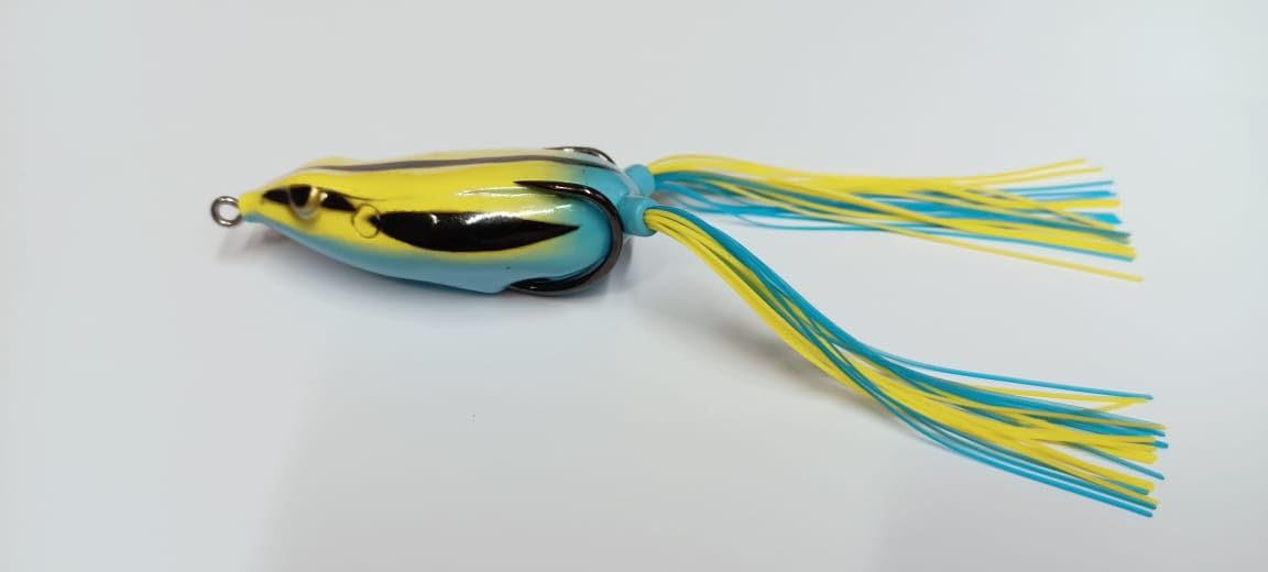 Fishing Floating Topwater Frog Lure 6.5cm / 18gram Proto Fishing Frog Blue ad Yellow Color 1pc (B0CGP1FLR2) Amazon Price History, Amazon Price Tracker