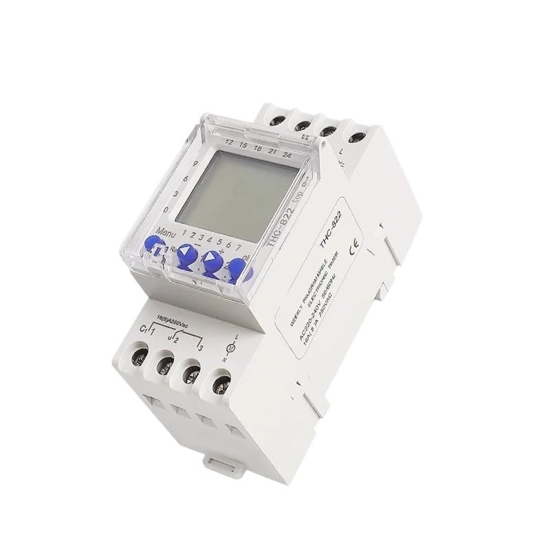 Interrupteur programmable digital THC-822 minuteur 2 canaux avec batterie 16A