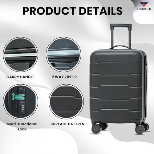Image of 28-Inch Hard-Shell Luggage Suitcase | Lightweight 3.7 kg | 360 Spinner Wheels | 2-Way Zipper | Multi-Functional Lock | Business & Family Travel Trolley Bag (1, Dark GREY-20INCH)