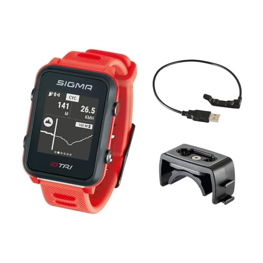 Sigma Sport ID.Tri Basic Reloj de triatlón GPS, Unisex-Adult, Neon Red,