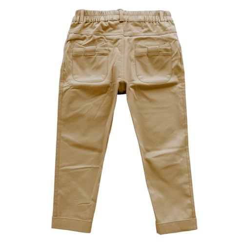 Syndra Boys’ Pull-On School Uniform Pants, Flat-Front Stretch Twill, Elastic Waist, Wrinkle & Stain Resistant2