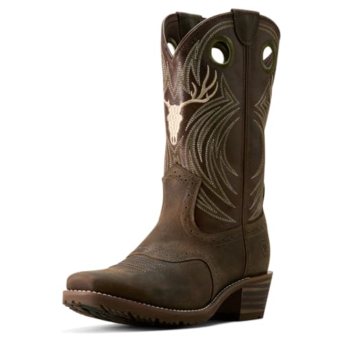 Ariat Men's Hybrid Roughstock Antler Cowboy Boot Western