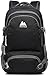 Extra Large School Backpack For College Travel Hiking Fit Laptop Up to 17 Inch Water Resistant (Black)