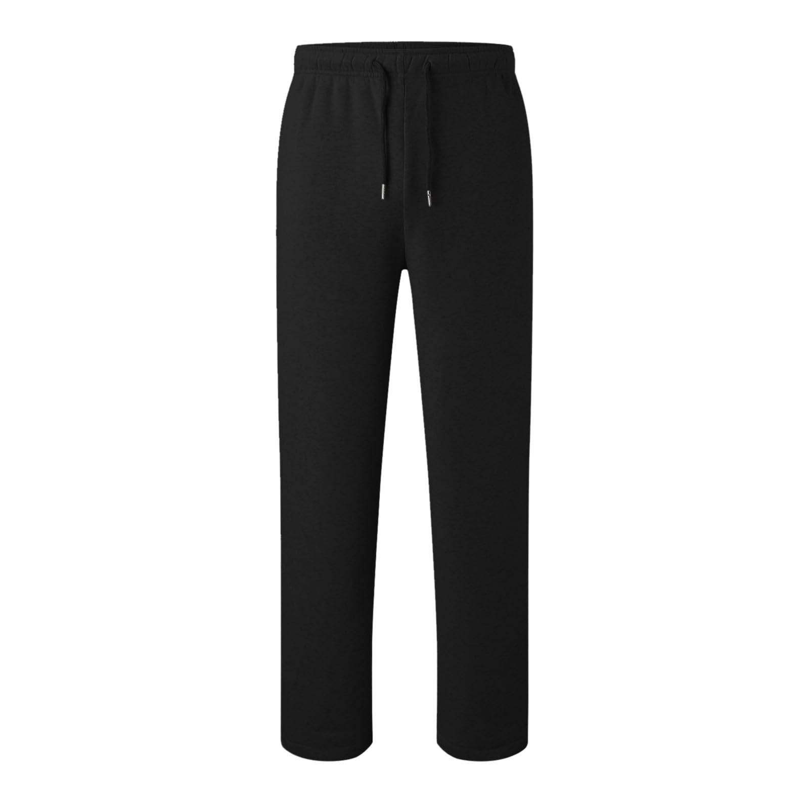 Pantalones de chándal holgados para niños y niñas, pierna recta, cintura elástica, con bolsillos